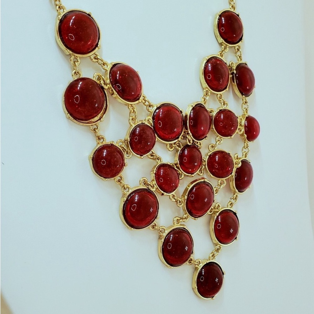 Chic Gold and Red Necklace